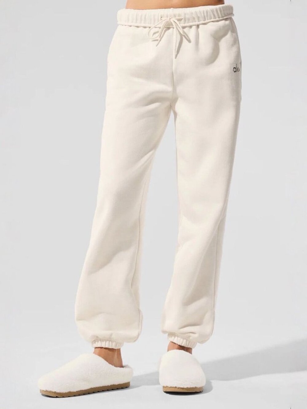 Alo Yoga Accolade Sweatpant Ivory Cozy | Size XS